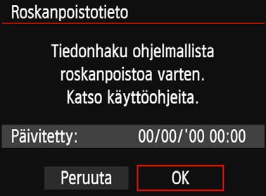 Valmistelu Valmistele yksivärinen valkoinen kohde, kuten paperiarkki. Määritä objektiivin polttoväliksi vähintään 50 mm.