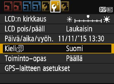 Valitse [52]-välilehdessä [KieliK].