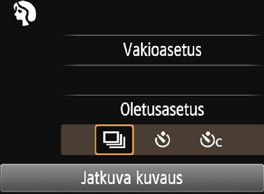 Q Pikavalinta Kun kuvaustoimintojen asetukset ovat näkyvissä peruskuvaustiloissa, saat pikavalintanäytön näkyviin painamalla <Q>-painiketta.