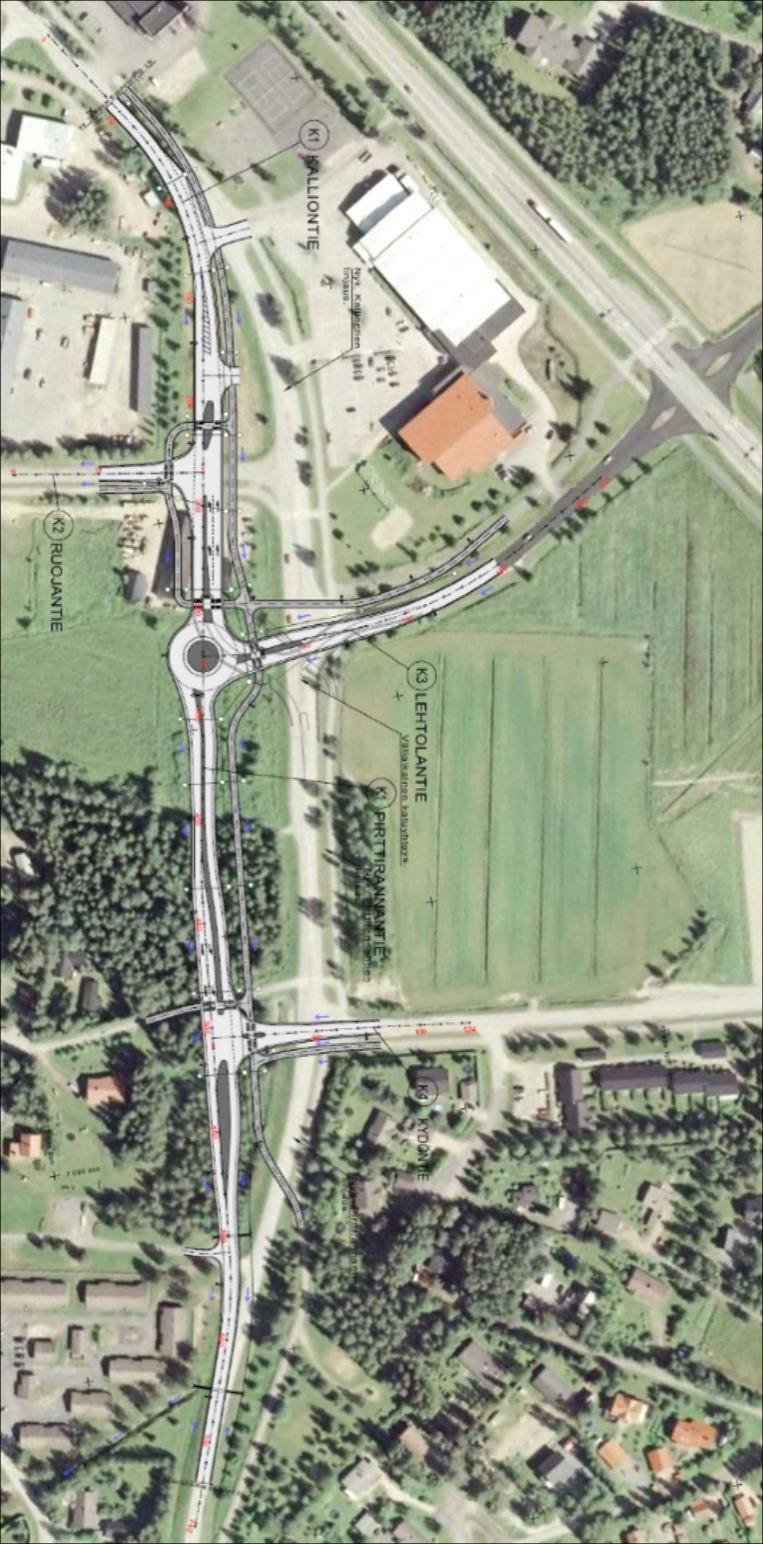 Liikuntakeskuksen alueen liikenteen ja