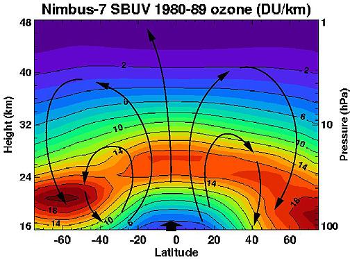 19 Also other dynamical waves affect the ozone distribution. One is the Quasi- Biennial Oscillation (QBO), which is a periodic east-west wind system in the tropics.