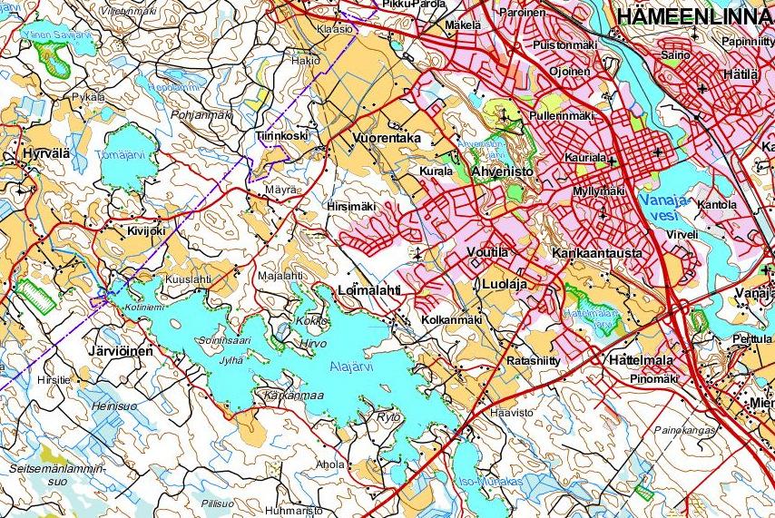 ranta-asemakaava-alue Kuva 1. Suunnittelualueen likimääräinen yleissijainti on esitetty punaisella ympyrällä.