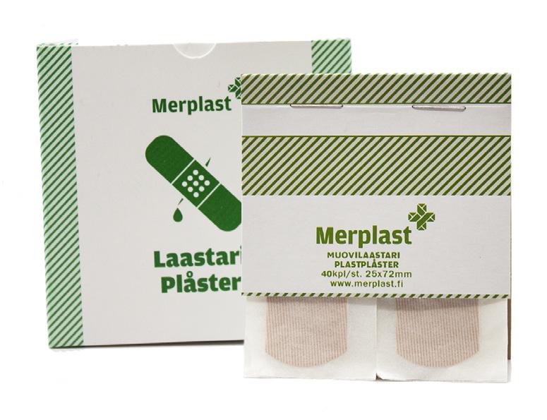 Mitat:25 x 72 mm KOODI: MPLASTMUOVI (muovilaastari) KOODI: MPLASTKANGAS (kangaslaastari) Merplast kangaslaastari 6 x 500 cm Leveä ja laadukas