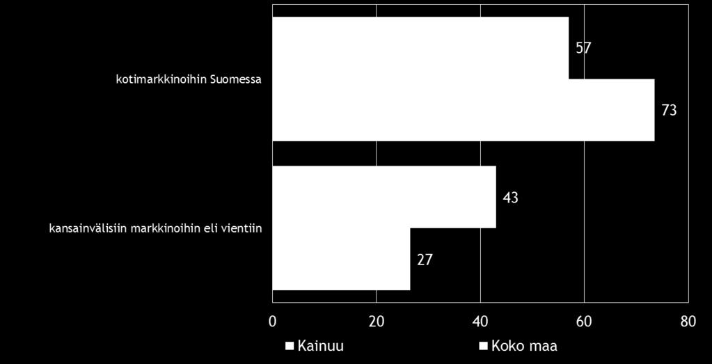21 Sekä koko maassa, että alueella toimivat pk-yritykset hakevat kasvua pääosin kotimarkkinoilta Suomessa.