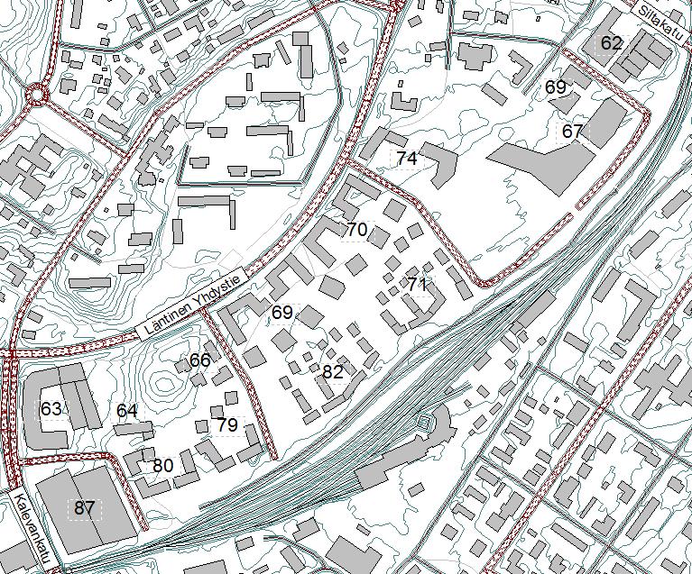 5(11) Kuva 2.2: Hangonsillan alue melumallissa. 2.2 Liikenne Tieliikenne Kohteen läheisyydessä sijaitsevat merkittävät melulähteet ovat Läntinen Yhdystie, Kalevankatu sekä Siltakatu.