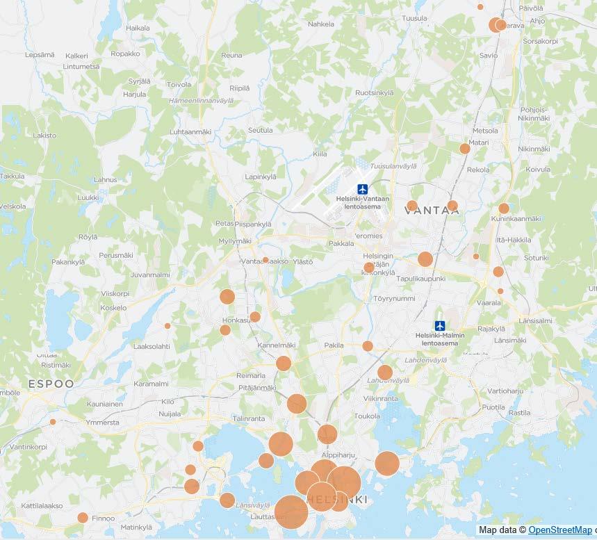 Pyöräilijöitä Helsingin seudun