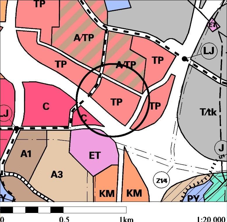 kehittämisvyöhykettä. Vantaan yleiskaava 2007 Suunnittelualue on työpaikka-aluetta (TP).