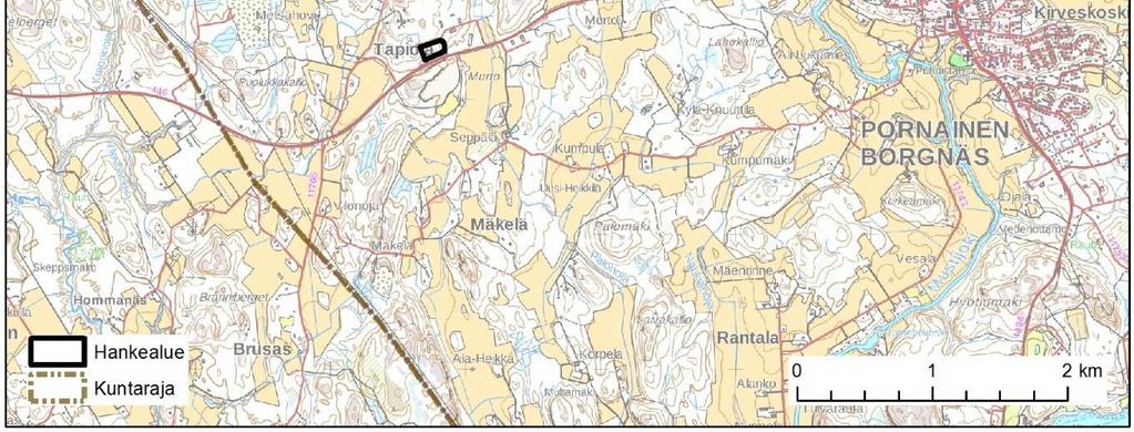 Alueelle kulku tapahtuu Järvenpääntietä (maantie 146) pitkin ja tieltä on hyvät yhteydet itään valtatielle 7 (E18) sekä pohjoiseen valtatielle 4 (E75) Pornaisten Portin sijoittuessa kahden suurväylän