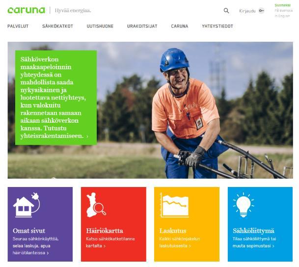 Omilta sivuilta löydät hyödyllistä tietoa asiakkuudestasi Tarkastele sähkön käyttöpaikkasi tietoja Seuraa energiankulutusta Katso häiriötilanteet kartalta Näe alueesi sähköverkon parannustyömaat