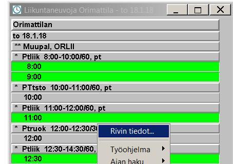 24.5.2019 10 (21) Täytä alku- ja loppuaika. Tarvittaessa väli (yhden vastaanoton pituus). Valitse oikea vastaanottolaji. Huom!