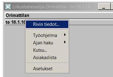 (vastaanotto) Neuvottelu pth (palaverit, kokoukset) Puhelinaika pth Ruokatauko pth Ryhmä pth Toimisto pth Sähköinen