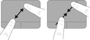 HUOMAUTUS: HUOMAUTUS: Vieritysnopeutta hallitaan sormen nopeudella. Vieritys kahdella sormella on oletusarvoisesti käytössä.
