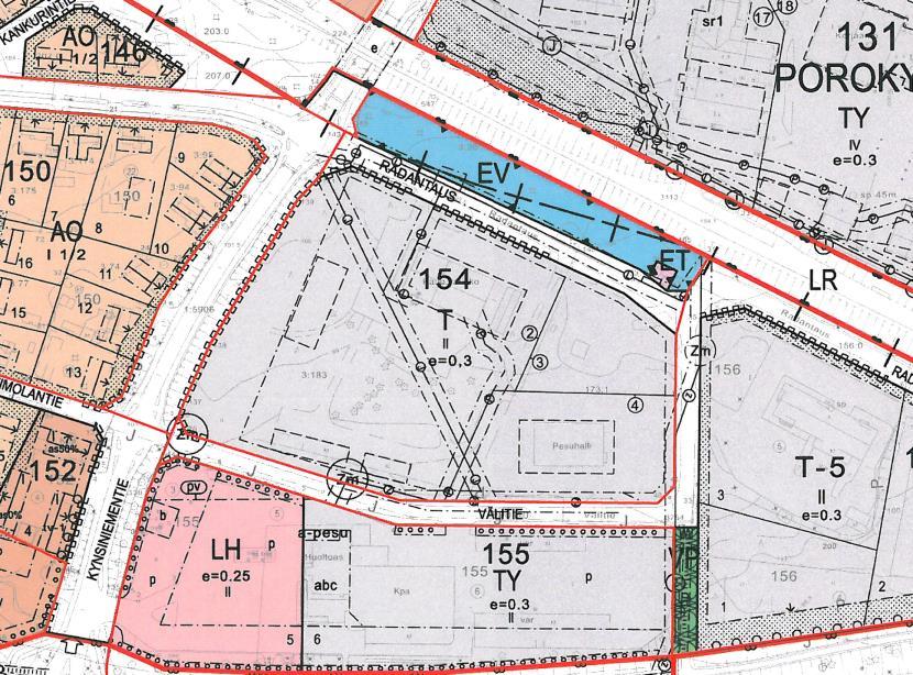 3.4 Asemakaava 6 Radantauksen 136 kaupunginosassa on voimassa asemakaava (kv. 30.1.2014).