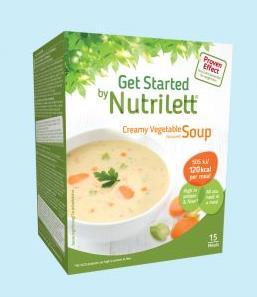 Nutrilett VLCD Creamy Vegetable Soup 15 pack AINESOSAT (VL) Soijaproteiini, maltodekstriini, soijakuitu, kasviöljyt (soija, auringonkukka, rapsi), kivennäisaineet (kaliumkloridi,