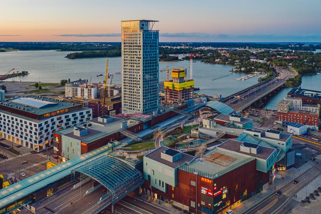 Kalasataman tornit Kalasatama, Helsinki LOISTO Ensimmäisen asuintornin Majakan 282 asunnosta myyty 97 % Toisen asuintornin