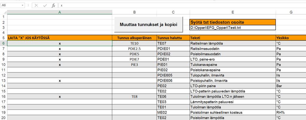9 4.4 FxEditor ja Excel FxEditorin grafiikkakuva on HTML-muotoinen. Excel VBA makro muokkaa HTML-tiedostoa, jolloin muutokset näkyvät FxEditorissa.