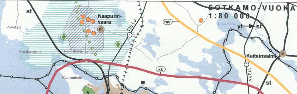 1. PERUSTIEDOT 1.1 Suunnittelutilanne Maakuntakaava Valtioneuvosto on vahvistanut Kainuun maakuntakaavan 29.4.2009. Maakuntakaavassa suunnittelualue on varattu matkailupalvelujen alueeksi (RM).