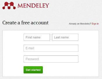 Kuinka saat Mendeleyn käyttöösi? Luo tili osoitteessa: http://www.mendeley.