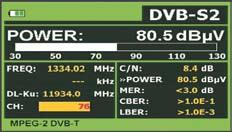 Mittaukset: Nyt myös DVB-S2 ja DVB-H näyttää kaikki mittauksen arvot yhdellä näytöllä