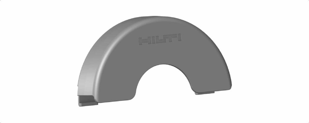 3.9 Teräsuojuksen etupään suojus Jos karhennat metallimateriaaleja suorilla karhennuslaikoilla ja katkaiset metallimateriaaleja katkaisulaikoilla, käytä koneessa vakiomallista teräsuojusta ja etupään