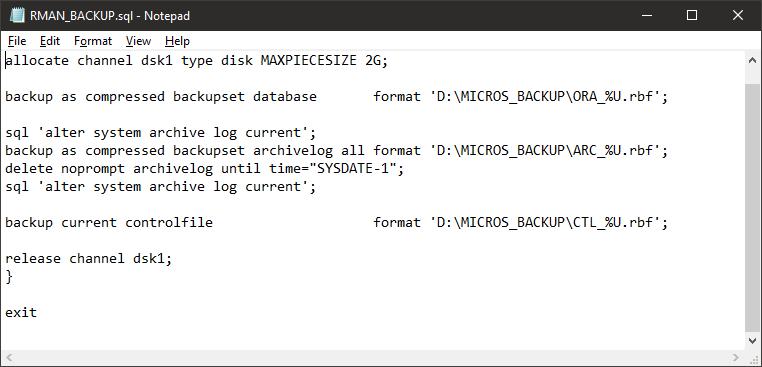 25 pakattu ja varmuuskopioitu Operaprod1:n tietokanta on kooltaan 7,74 GB, eli noin 80 % pienempi aktiiviseen tietokantaan verrattuna. Kuvio 14: RMAN_BACKUP.