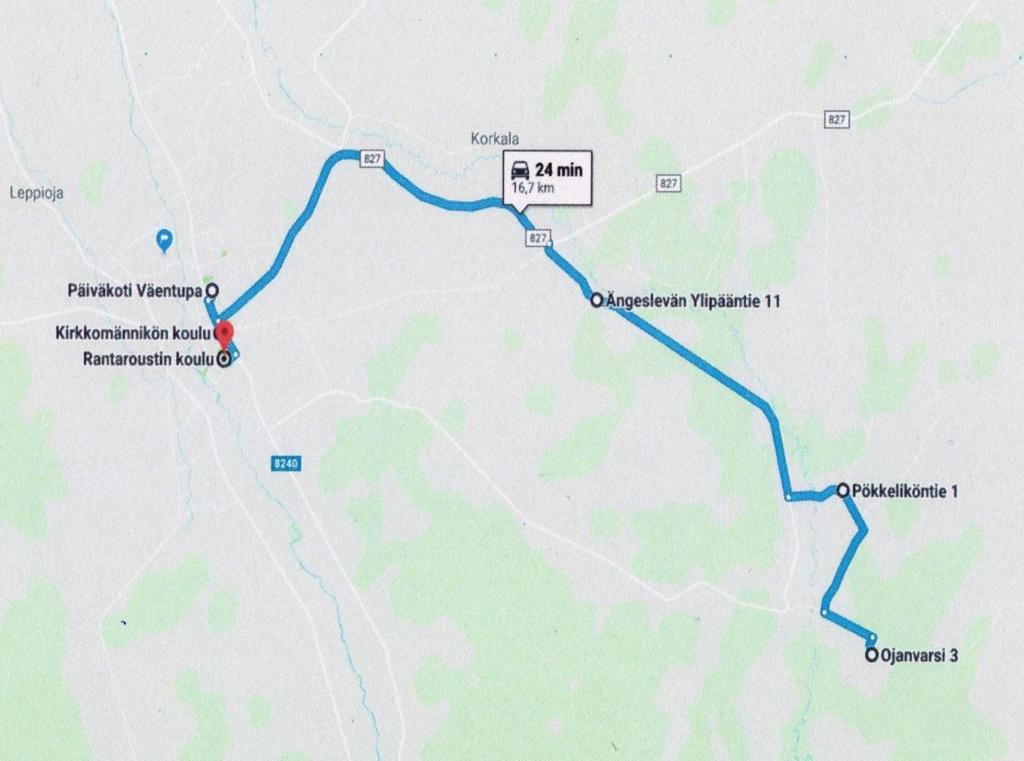 Reitti 1 EXTRA OTP 13.05 Rantaroustin koulu 13.10 Kirkkomännikön koulu 13.15 Päiväkoti Väentupa 13.