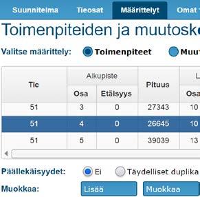 toimenpiderivi, painike Muokkaa avaa samanlaisen ikkunan - Toimenpiteen määrittely on tarkemmin kuvattu sivulla 5 -