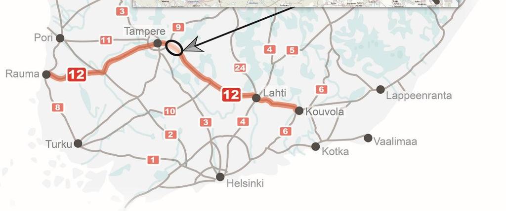 Liikenneviraston vuonna 2017 valmistuneen Keskeisen päätieverkon toimintalinjat -työn mukaisesti tiejakso kuuluu koko valtatien 12 tavoin raskaan liikenteen runkoyhteyksiin ja on siten myös osa