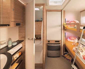 Wellness-keidas CAMPER 44 Mukavat erillisvuoteet on helppo yhdistää tilavaksi parivuoteeksi