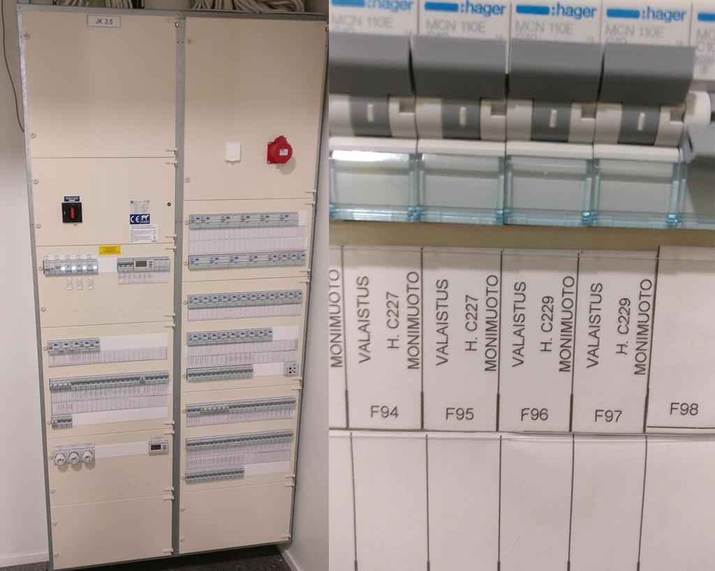 19 Kuva 13. Sähkökeskus ja luokkahuoneiden valaistuksesta vastaavat kytkimet (Vaali 2018). 3.3 Testattavat valaisimet Testattavana oli kaksi erilaista T5-loisteputkea ja yhden valmistajan led-putki.
