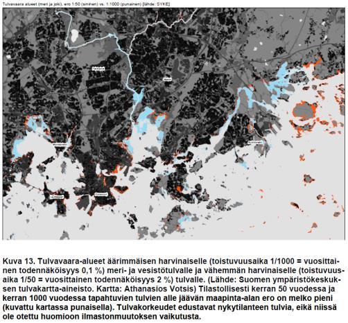 Esimerkki: Rannikkotulvan ennakointi ja