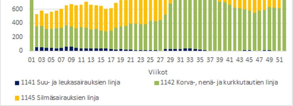 Vilkkaasta toiminnasta huolimatta hoidonsaatavuudessa oli haasteita etenkin silmillä ja korvilla.