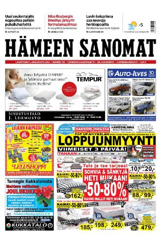 SANOMALEHTIDUO Forssan Lehti + Hämeen Sanomat tavoittavat alueelta yhteensä 90 000 ostovoimaisinta lukijaa