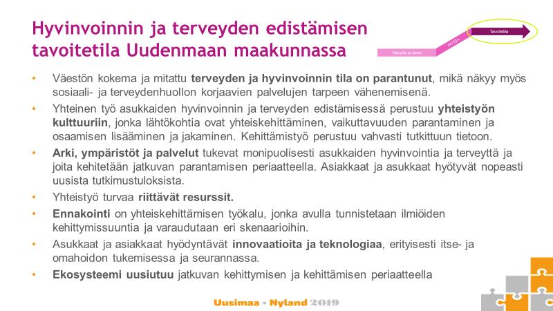 24 Omavalvontaohjelmassa tullaan kuvaamaan, miten Uudenmaan maakunnassa edistämme väestön hyvinvointia ja terveyttä ja varmistamme siihen liittyvää yhteistyön 6.