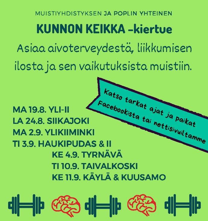 Oulun Seudun Muistiyhdistys esittäytyy järjestöpiste Kaiussa OYS:n Avohoitotalon alaaulassa