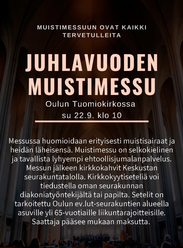 YLEISÖTILAISUUDET Oulun Seudun