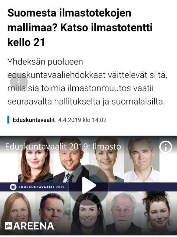 ilmastopolitiikan näkökulmasta Erot ovat