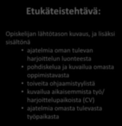 48 TEHOHOITO Opiskelijaohjauksen kehittäminen on meille tärkeää. Harjoittelujaksoon valmistautumisella haluamme helpottaa harjoitteluasi ja parantaa oppimisesi laatua.