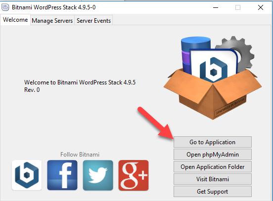 Sitten napsautat linkkiä Access WordPress.