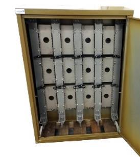 5471145 LT24574 LSA-ristikytkentäteline K1/1200 1200p LSA+ ristikytkentäteline K1/1200 jakokaappiin 12 kpl 100p LSA+ asennusrunkoja RK-lankojen ohjainkoukut sekä vaaka- että pystysuunnassa