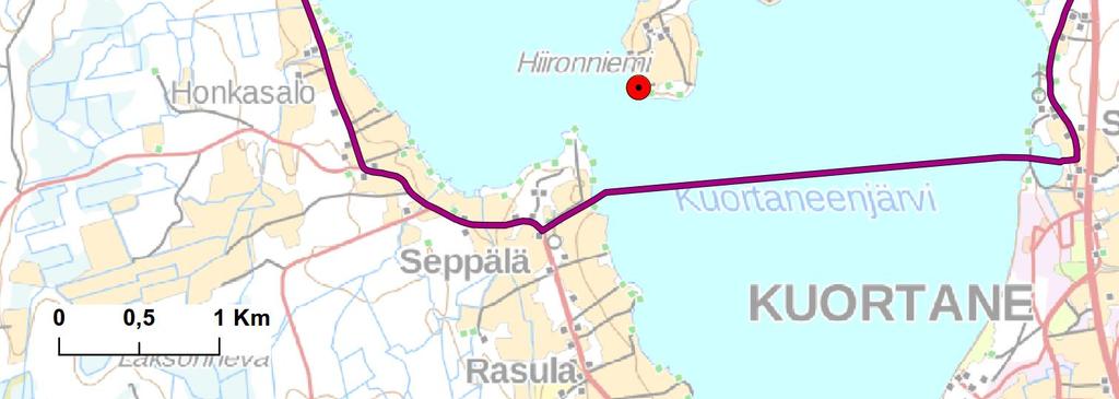 elinympäristöjä. Kuortaneenjärven ympäristön lepakkolajistoa kartoitettiin elokuussa aktiivisella kiertolaskennalla detektoria (Batbox Duet) käyttäen.