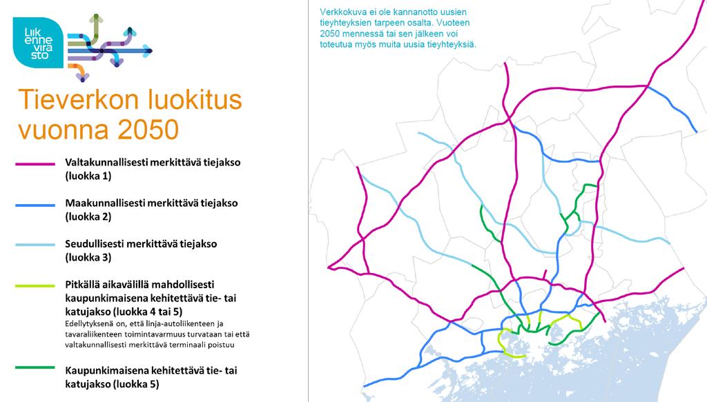 Selostukseen lisätään jatkeen poistamisen perustelut. - Kehä II on esitetty Helsingin seudun tieverkon luokitustyössä vain Turunväylän ja Länsiväylän välillä.