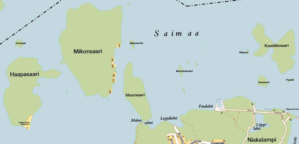48 Saaret ovat Imatran voimassa olevan yleiskaavan mukaan retkeily- ja ulkoilualuetta (VR), lukuun ottamatta Haapasaaren eteläosassa sijaitsevaa noin 0,3 hehtaarin aluetta, joka on matkailupalvelujen
