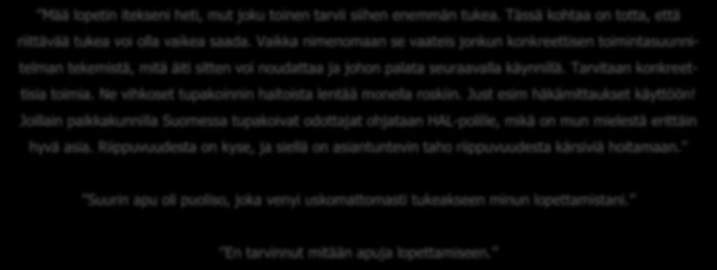 43 (67) Yksilöllinen hoitopolku ja materiaalin päivitys nousi 1/6 vastaajan vastauksesta. Yläluokassa toivottiin konkreettista ohjausta neuvolassa.