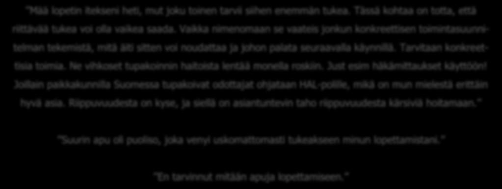 43 (67) Yksilöllinen hoitopolku ja materiaalin päivitys nousi 1/6 vastaajan vastauksesta. Yläluokassa toivottiin konkreettista ohjausta neuvolassa.