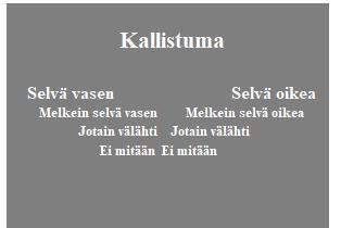 Ärsyke esitettiin 12 ms ajan. Tietoisuutta ärsykkeestä manipuloitiin vaihtelemalla ärsykkeen esittämisen alusta maskin esittämisen alkuun kuluvaa aikaa (stimulus-onset asynchrony, SOA).