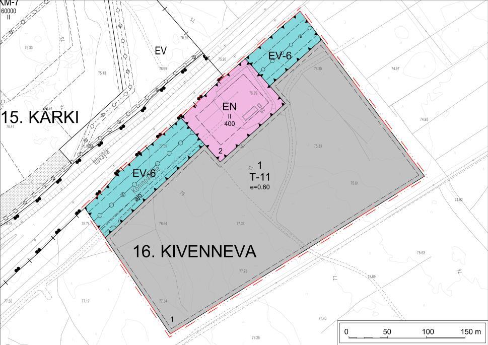 Asemakaavan selostus 18(28) 4.5 Asemakaavaratkaisun vaihtoehdot ja niiden vaikutukset 4.5.1. Asemakaavaratkaisun valinta ja perusteet Asemakaavaluonnos 1.4.2019 Alueelta laadittiin esitettyjen tavoitteiden ja nykyisten lähtökohtien pohjalta kaavaluonnos 1.
