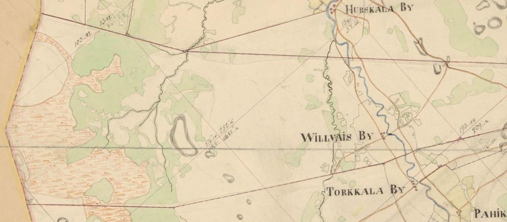 Pitäjänkartta 1846 - kartta oli karttana huono ja vaatimaton - Ryhmäkylä edelleen pääosin tallella tai ainakin niin kerrottiin kartassa todellisuus voi