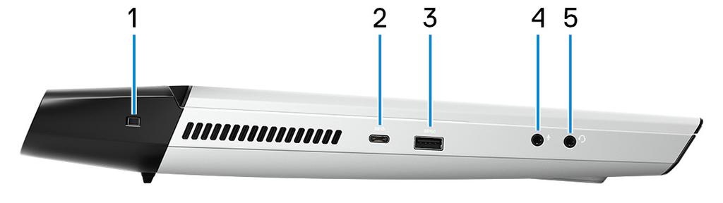 Tiedonsiirtonopeus on enintään 10 Gbps toisen sukupolven USB 3.1 Gen 2:lle ja 40 Gbps Thunderbolt 3:lle.