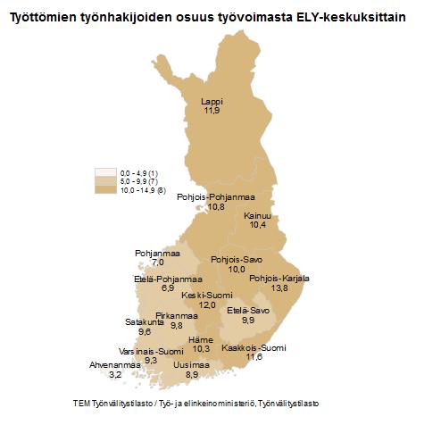 Keski-Suomen hyvä talouskasvu ei ole pystynyt vähentämään työttömyyttä riittävästi.